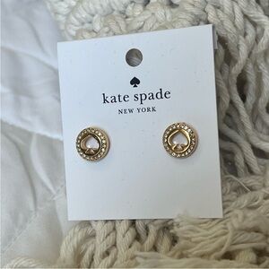 Kate Spade Gold & Stone Stud Earrings Size OS